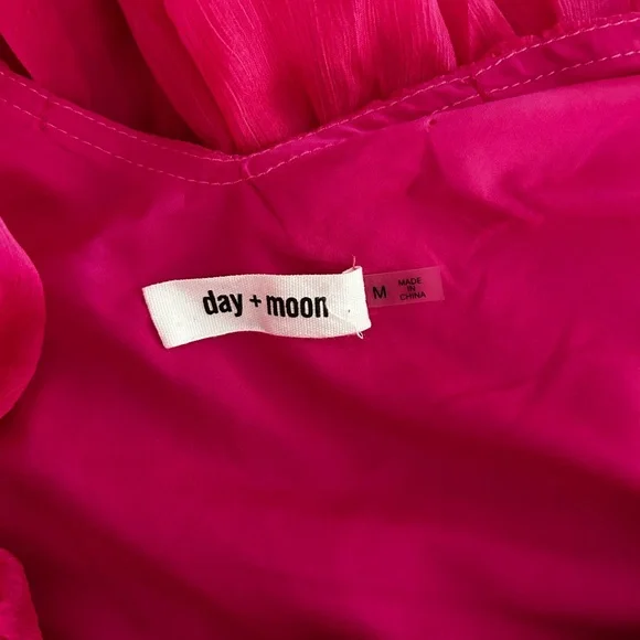 Tiered Ruffle Pink Mini Dress - Picture 3 of 5